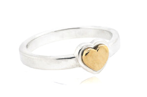 Golden Love Heart Ring