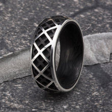 Load image into Gallery viewer, Forged Carbon Cage Ring