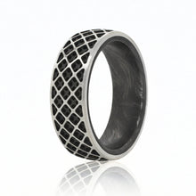 Load image into Gallery viewer, Forged Carbon Grid Ring