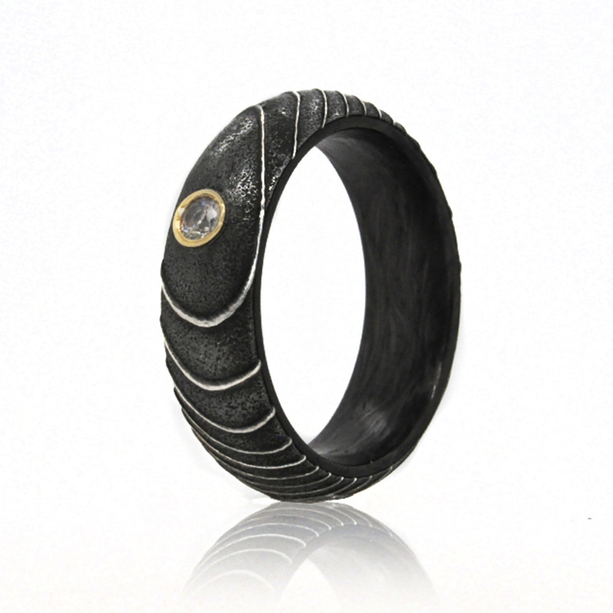 Dragonskin Damascus Diamond Inlay – Derek Lloyd Designs
